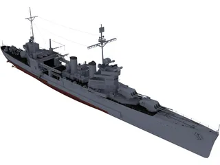 New Orleans class Heavy Cruiser 3D Model preview