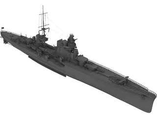 Gorizia class Heavy Cruiser 3D Model preview