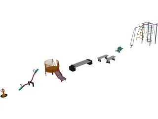 Playground Equipment 3D Model preview