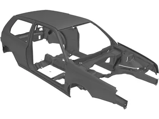 Volkswagen Golf Body 3D Model preview