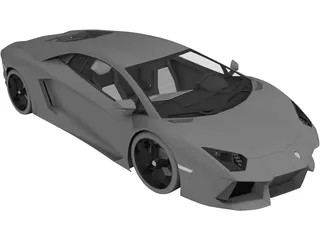 Lamborghini Aventador 3D Model preview