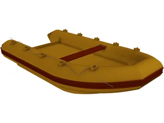 Zodiac Boat 3D Model preview