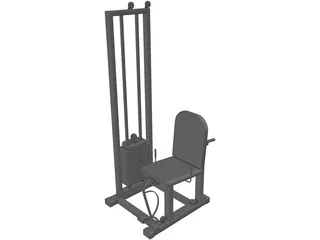 Leg Extension Equipment 3D Model preview