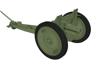 M1927 76,2-mm Regimental Gun 3D Model preview