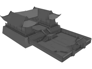 Asian Palace 3D Model preview