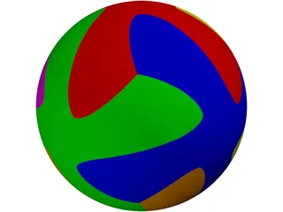 Soccer Ball Brazuca 3D Model preview