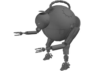 Round Robot 3D Model preview