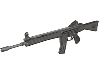 Stoner Rifle 3D Model preview