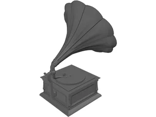 Gramophone 3D Model preview