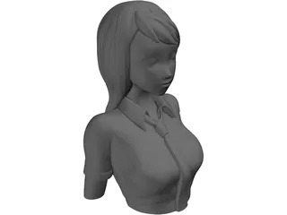 Kawaii Japanese Girl 3D Model preview