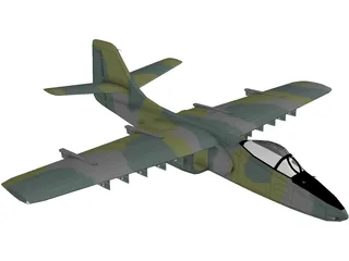 Northrop YA-9A 3D Model preview