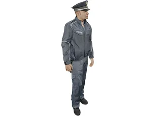 Policeman 3D Model preview