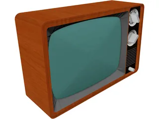 Old TV 3D Model preview