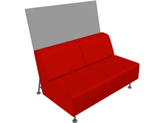 Bix Double Seat 3D Model preview