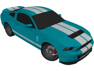 Ford Mustang Shelby GT500 (2013) 3D Model preview