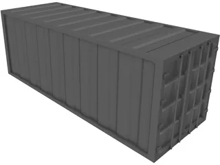 Shipping Container 20ft 3D Model preview