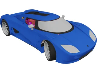 Koenigsegg CC (2008) 3D Model preview