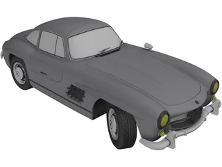 Mercedes-Benz 300SL Gullwing 3D Model preview