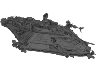 Spaceship 3D Model preview