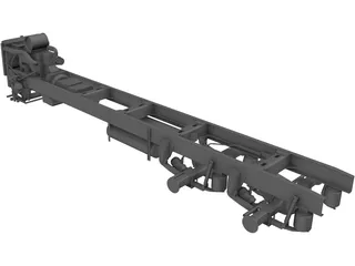 Truck Chassis and Suspension 3D Model preview
