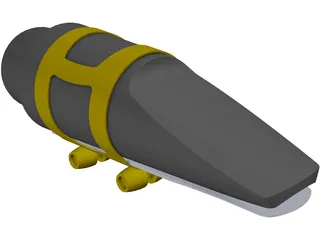 Alto Saxophone Mouthpiece 3D Model preview