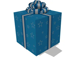Christmas Present Box 3D Model preview