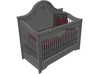 Baby Bed 3D Model preview