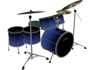 Kama Custom Drumkit 3D Model preview