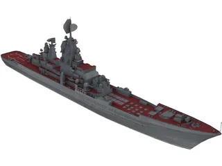 Kirov Russian Kreiser 3D Model preview