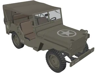 Jeep Willys 3D Model preview