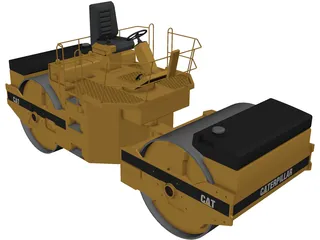 Caterpillar Compactor 3D Model preview