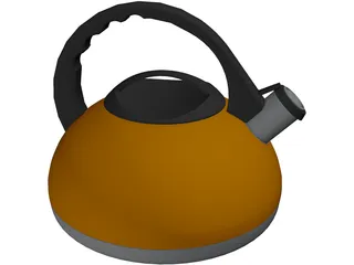 Euro Retro Teapot 3D Model preview