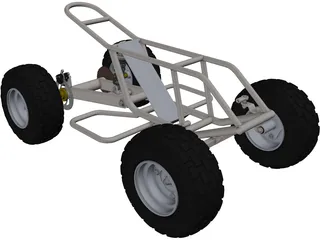 Mini ATV Chassis 3D Model preview