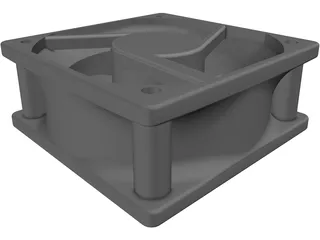 Axial Flow Fan 3D Model preview