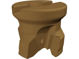 Aluminum Face Mill 3D Model preview