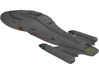 Star Trek USS Voyager 3D Model preview