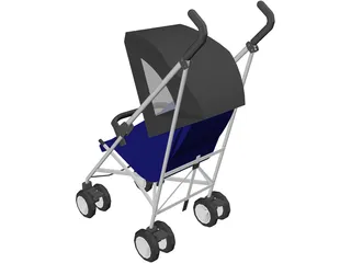 Quinny Stroller 3D Model preview
