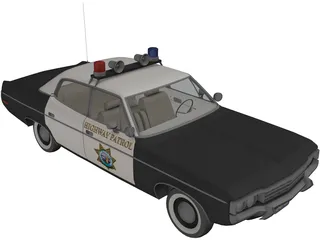 AMC Matador Highway Patrol Car 3D Model preview