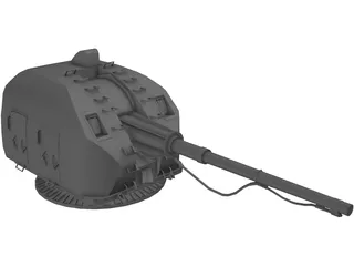 A-190E Naval Gun 100-mm 3D Model preview
