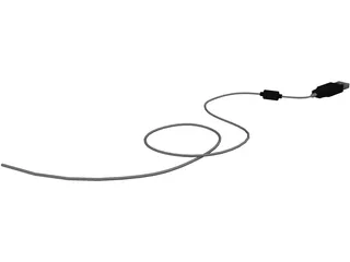 USB Cable 3D Model preview