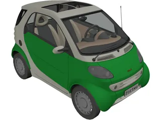 Smart Fortwo 3D Model preview