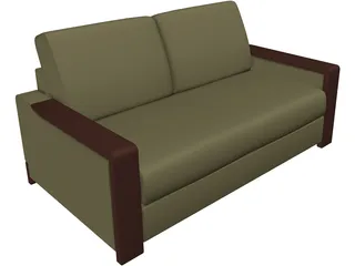 Classic Couch 3D Model preview
