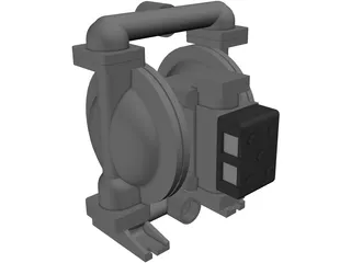 Double Diaphragm Pump 3D Model preview