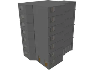 Hospital Building 3D Model preview