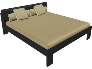 Brooks Bed 3D Model preview