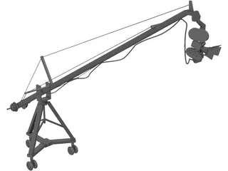 Camera on Crane 3D Model preview