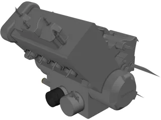 Honda CBR600RR 2003 Engine 3D Model preview