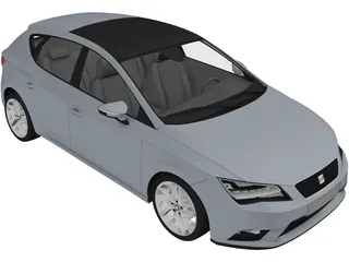 Seat Leon (2013) 3D Model preview