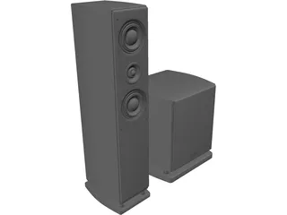 Speakers 3D Model preview