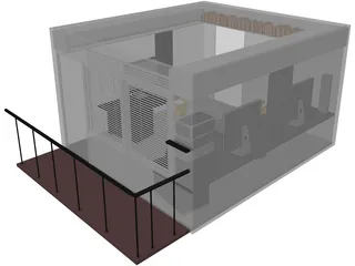 Office Small Design Studio 3D Model preview